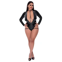 Long Sleeve Black Harness Bodysuit
