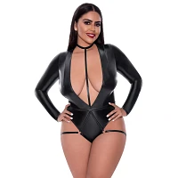 Long Sleeve Black Harness Bodysuit