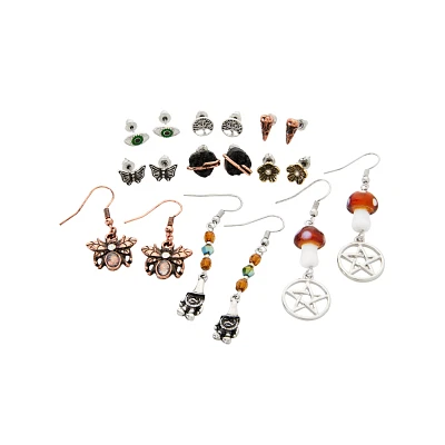 Multi-Pack Witchy Cottagecore Earrings - 9 Pair