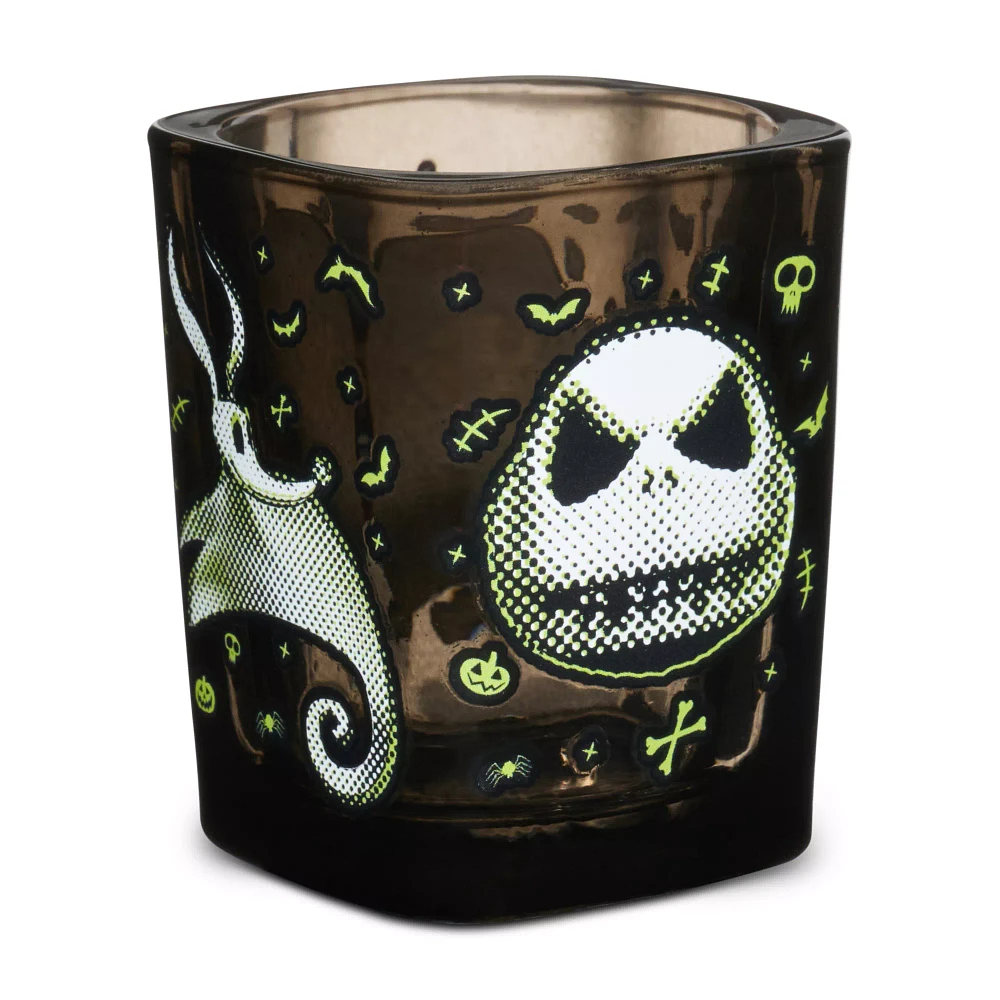 Jack Skellington Sally and Zero Polka Dot Face Square Mini Glass 1.5 oz. - The Nightmare Before Christmas