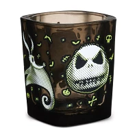 Jack Skellington Sally and Zero Polka Dot Face Square Mini Glass 1.5 oz. - The Nightmare Before Christmas