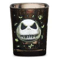 Jack Skellington Sally and Zero Polka Dot Face Square Mini Glass 1.5 oz. - The Nightmare Before Christmas