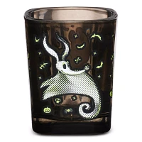 Jack Skellington Sally and Zero Polka Dot Face Square Mini Glass 1.5 oz. - The Nightmare Before Christmas