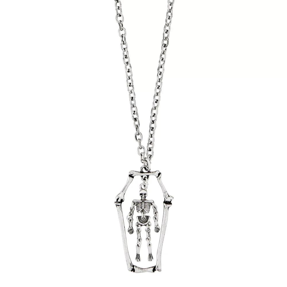 Skull Coffin Pendant Necklace