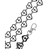 Black Cross Heart Wallet Chain