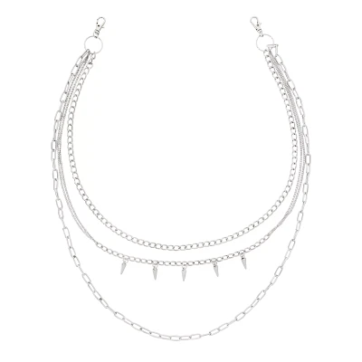 3 Row Spiked Wallet Chain