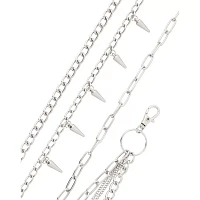 3 Row Spiked Wallet Chain