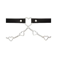 Metal Heart Drape Choker Necklace