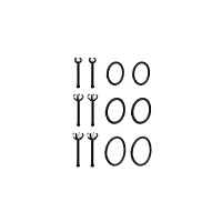 Multi-Pack CZ Classic Black Pin and Hoop Nose Rings 12 Pack - 20 Gauge