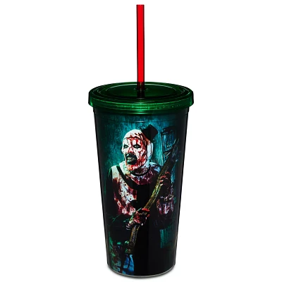 Art the Clown Holding Weapon Cup with Straw 20 oz. - Terrifier