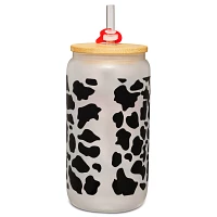 Howdy Fuckers Glass Cup with Straw