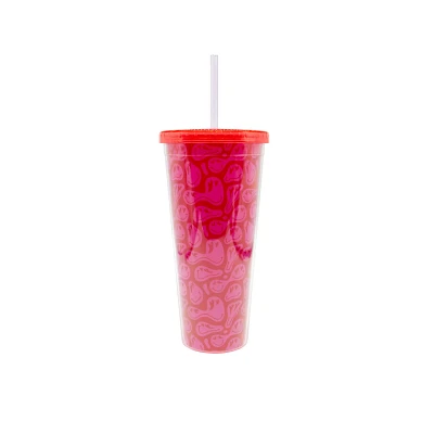 Trippy Drip Smiley Cup with Straw - 22 oz.
