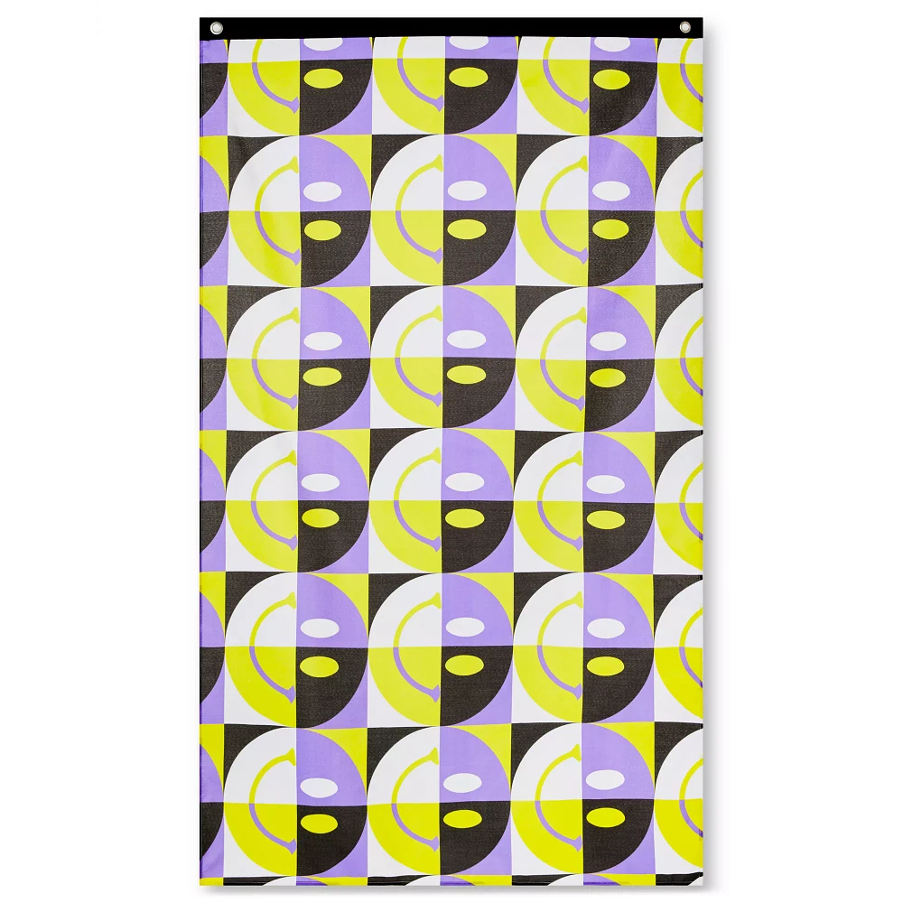 Nonbinary Pride Smiley Face Flag