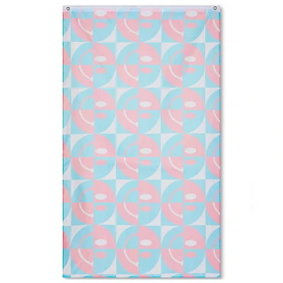 Trans Pride Smiley Face Flag