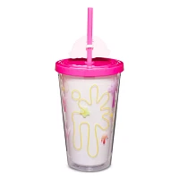 Gloomy Bear Paint Splatter Cup with Straw - 16 oz.