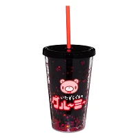 Gloomy Bear Skeleton Cup with Straw - 16 oz.