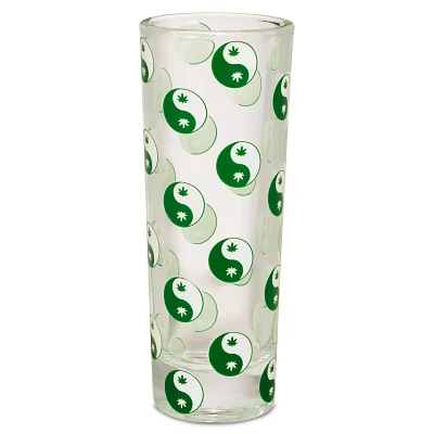 Yin and Yang Weed Leaf Tall Shot Glass - 2 oz.