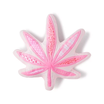 Pink Weed Leaf Pillow