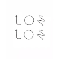 Multi-Pack Silvertone L-Bend and Hoop Nose Rings 6 Pack - 20 Gauge