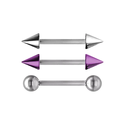Multi-Pack Titanium Nose Bridge Barbells 3 Pack - 14 Gauge
