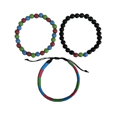Multi-Pack Polysexual Pride Bracelets - 3 Pack