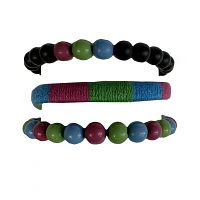 Multi-Pack Polysexual Pride Bracelets - 3 Pack