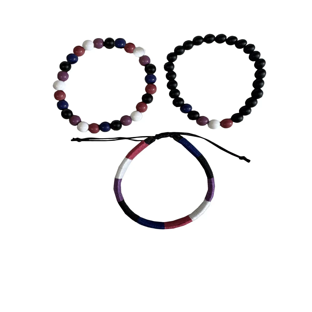 Multi-Pack Genderfluid Pride Bracelets - 3 Pack
