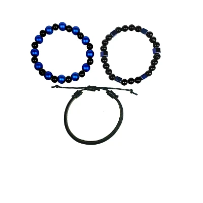 Multi-Pack Black and Beaded Bracelets