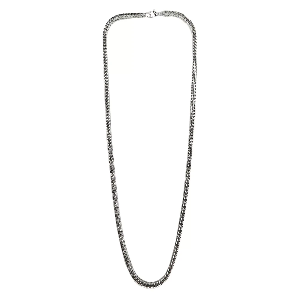 Silvertone Box Chain Necklace