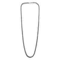 Silvertone Box Chain Necklace