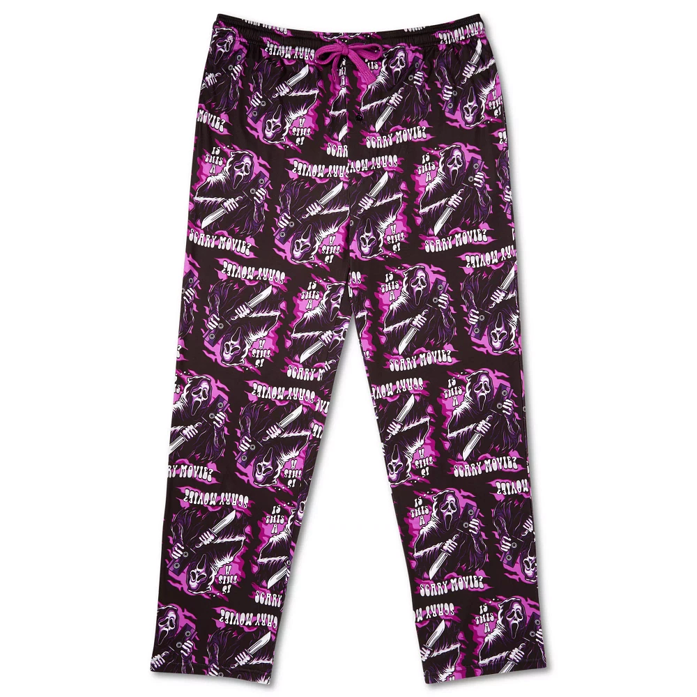 Pink Ghost Face Flaming Lounge Pants