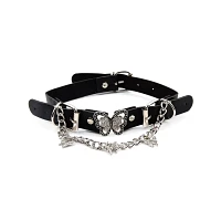 CZ Butterfly Chain Dangle Choker Necklace