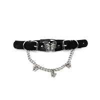 CZ Butterfly Chain Dangle Choker Necklace