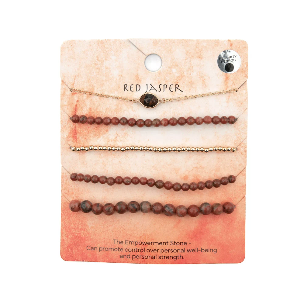Multi-Pack Jasper Beaded Bracelets - 5 Pack
