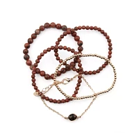 Multi-Pack Jasper Beaded Bracelets - 5 Pack