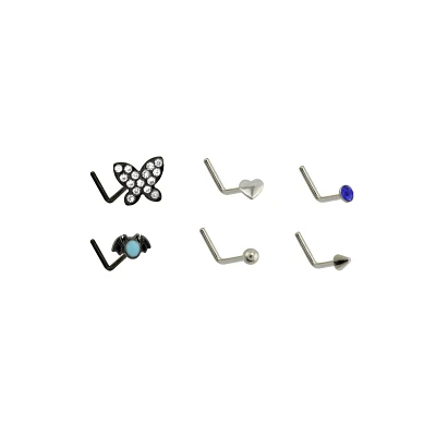 Multi-Pack G23 Titanium Butterfly L-Bend Pins 6 Pack - 22 Gauge
