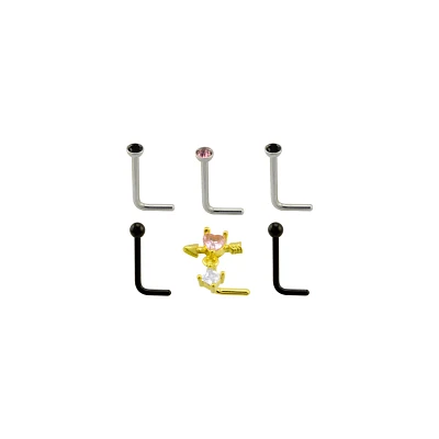 Multi-Pack Heart Dangle L-Bend Pins 6 Pack - 20 Gauge