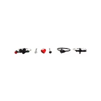 Multi-Pack CZ Snake Heart Bone Nose Rings and Hoop Nose Rings 6 Pack - 20 Gauge