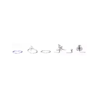 Multi-Pack CZ Butterfly Swirl Hoop Nose Rings and L-Bend 6 Pack - 20 Gauge