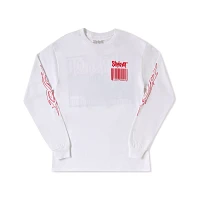 White Slipknot Barcode Long Sleeve T Shirt