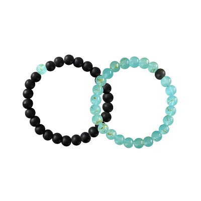 Mint and Black Long Distance Bracelets