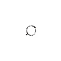 Black and White Marble Magnetic Long Distance Beaded Bracelets - 2 Pack