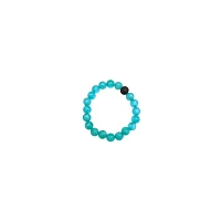 Teal and Black Long Distance Beaded Bracelets - 2 Pack