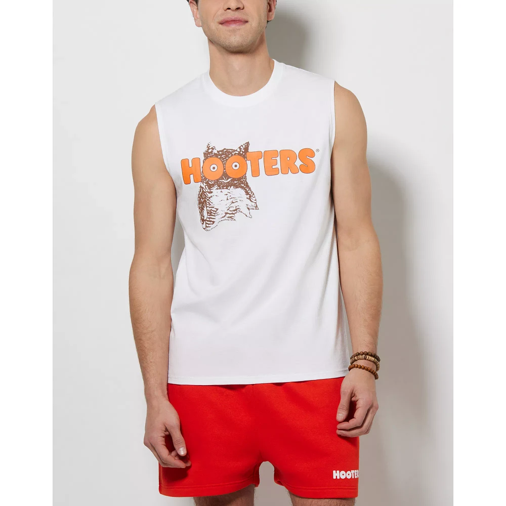 White Hooters Muscle Tank Top