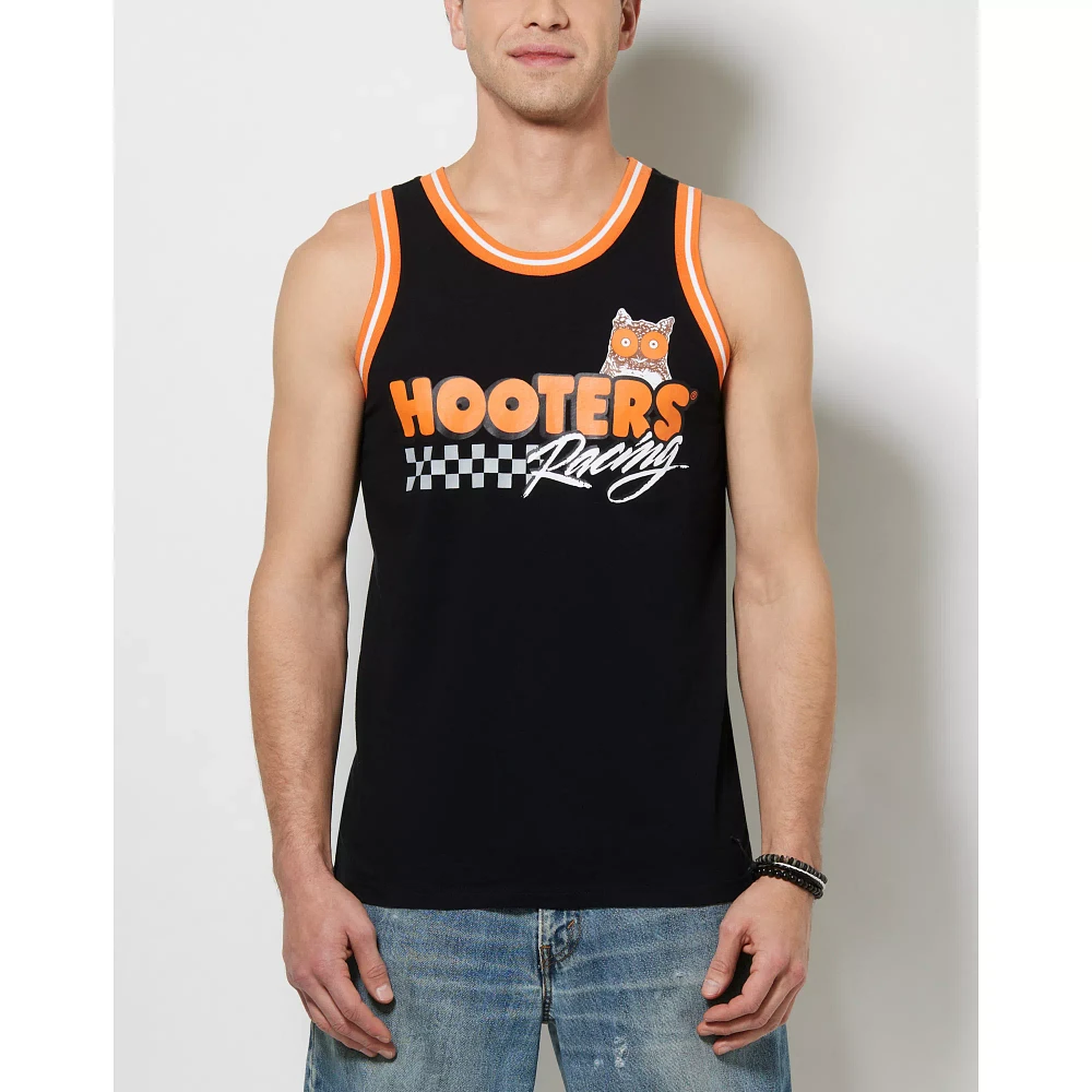 Black Hooters Racing Tank Top
