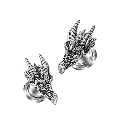 Silvertone Dragon Screw Plugs