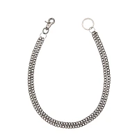 Black Double Row Curb Wallet Chain