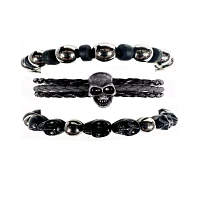 Multi-Pack Skull Cord Bracelets - 3 Pack