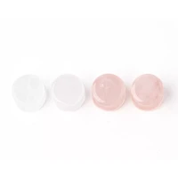 Multi-Pack Clear and Rose Quartz Stone Plugs - 2 Pair