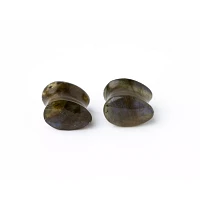 Labradorite Stone Teardrop Plugs